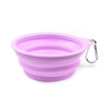 BEBEDOURO EM SILICONE P/VIAGEM LILAS PEQUENO 450ML